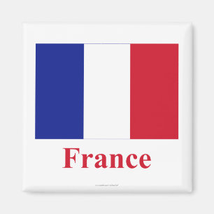 Imán Bandera de Francia con nombre