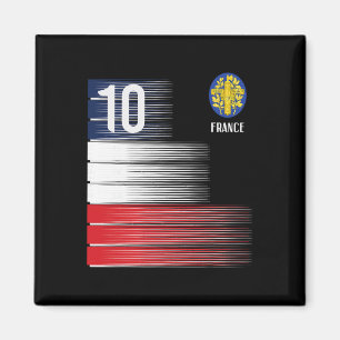Imán Bandera de Francia Número 10 Fútbol Francés Hombre