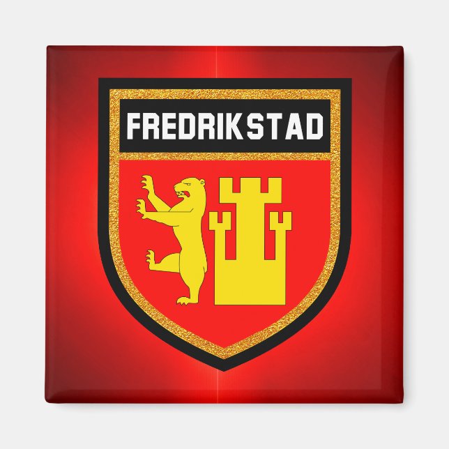 Imán Bandera de Fredrikstad (Frente)