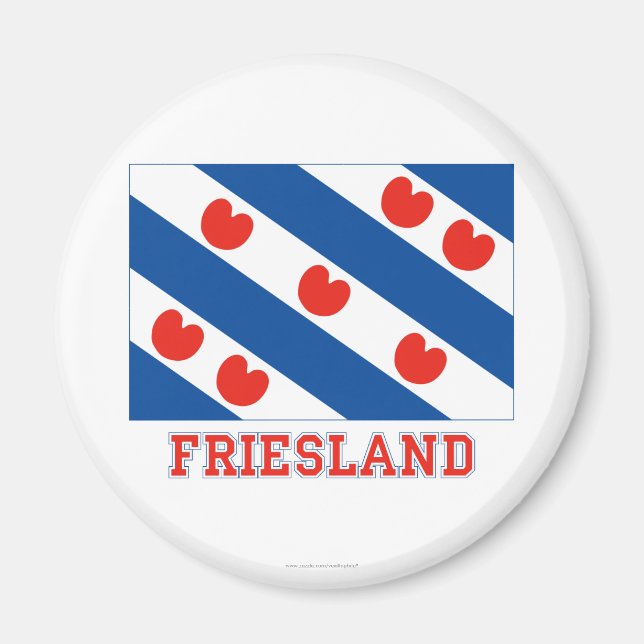 Imán Bandera de Frisia con nombre (Frente)