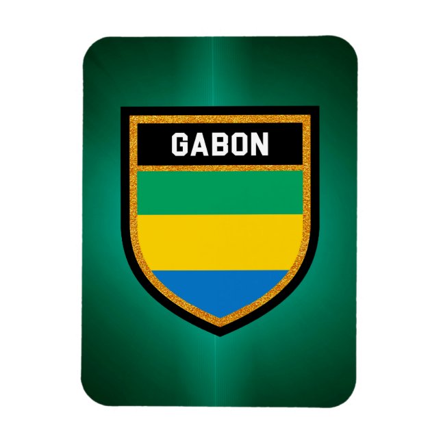 Imán Bandera de Gabón (Vertical)