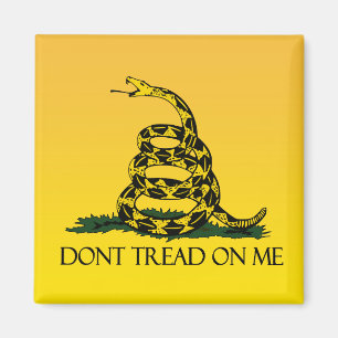 Imán Bandera de Gadsden, fondo amarillo