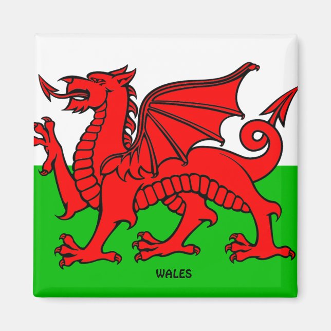 IMÁN BANDERA DE GALES / DRAGÓN (Frente)