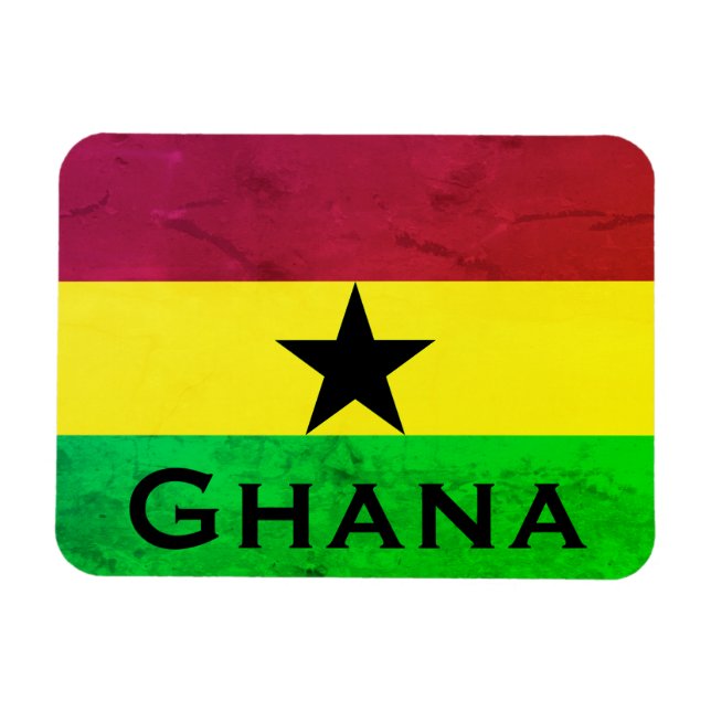 Imán Bandera de Ghana (África occidental) (Horizontal)