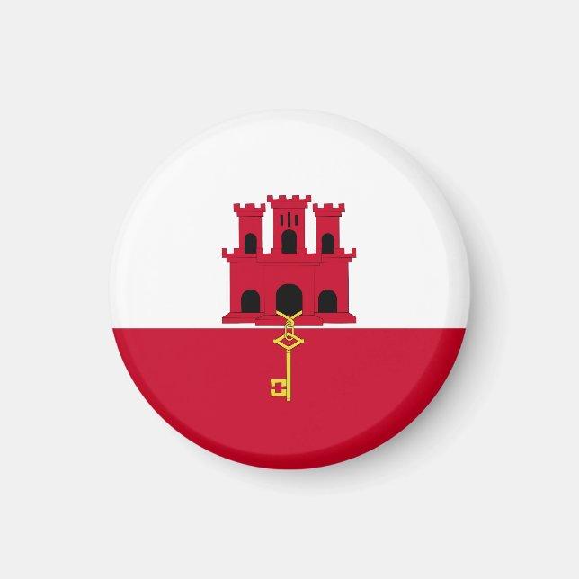 Imán bandera de Gibraltar (Frente)
