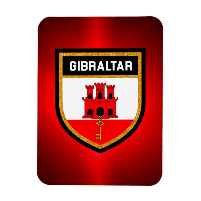 Imán Bandera de Gibraltar (Vertical)