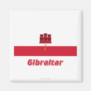Imán Bandera de Gibraltar con nombre