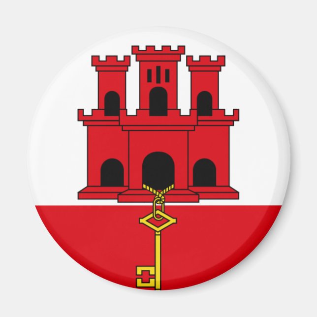 Imán Bandera de Gibraltar GI (Frente)