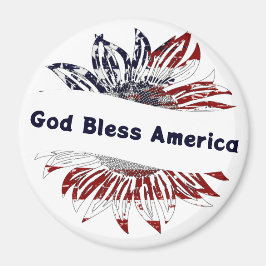 Imán Bandera de girasol con texto personalizado