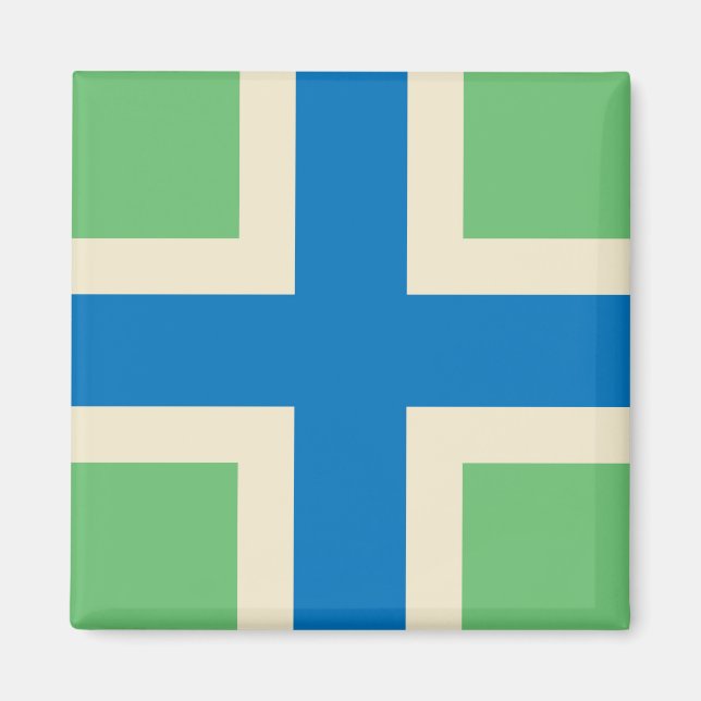 Imán Bandera de Gloucestershire (condado británico) (Frente)
