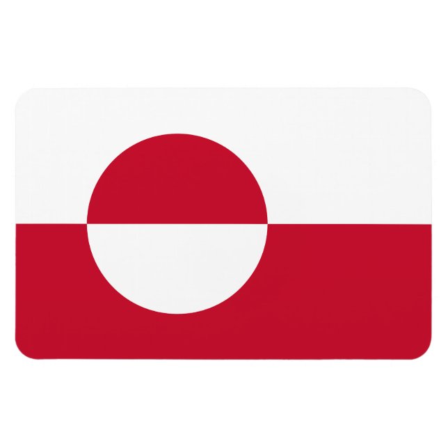 Imán Bandera de Groenlandia (Horizontal)