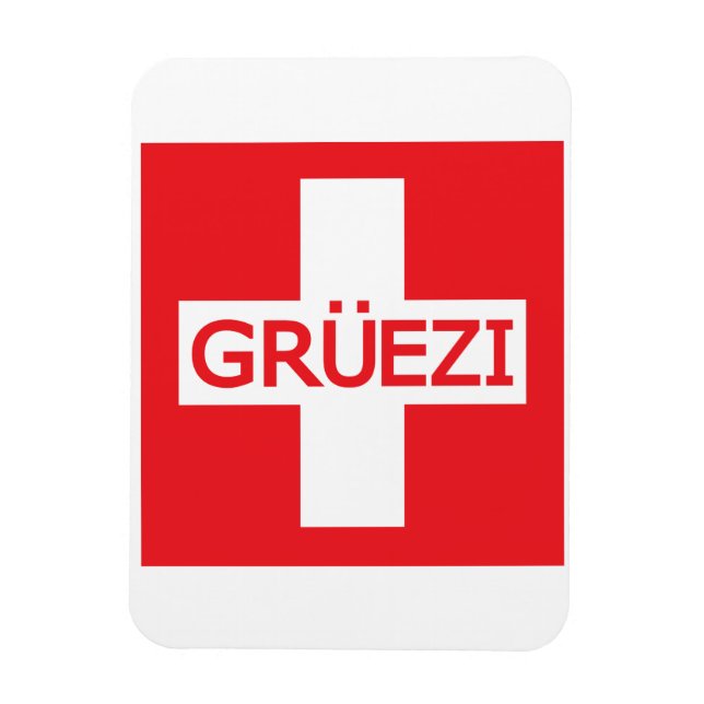 Imán Bandera de Gruezi Suiza (Vertical)