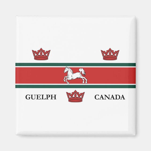 Imán Bandera de Guelph (Ontario, Canadá) (Frente)