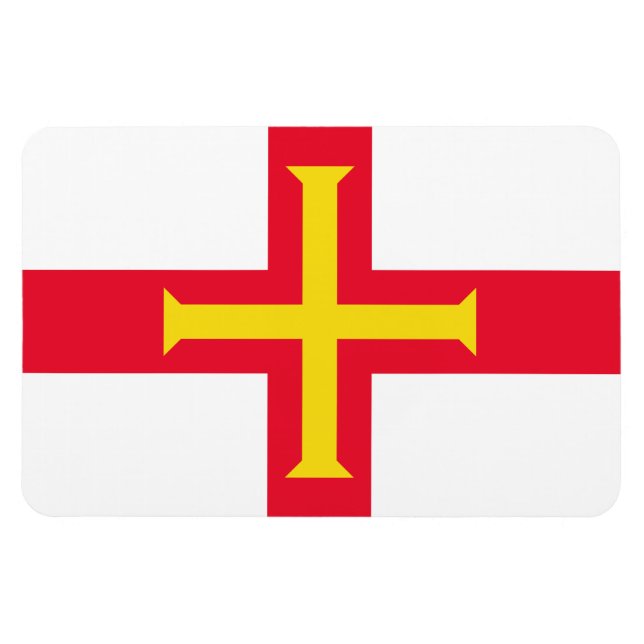 Imán Bandera de Guernesey (Horizontal)