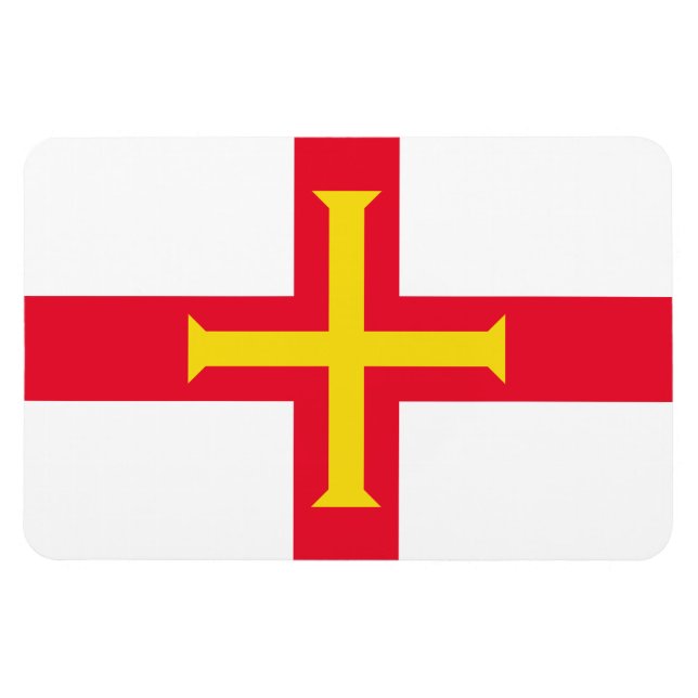 Imán Bandera de Guernsey (Horizontal)