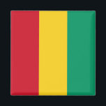 Imán Bandera de Guinea<br><div class="desc">Productos de bandera mundial de personalizable - Por favor,  no dude en añadir su propio texto.</div>