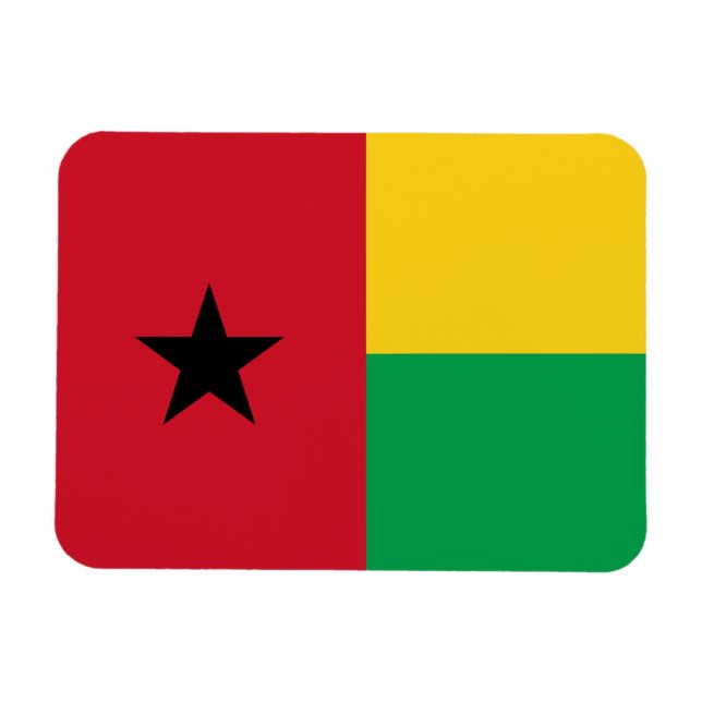 Imán Bandera de Guinea Bissau (Horizontal)