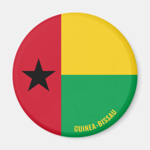 Imán Bandera de Guinea-Bissau encantando al patriótico
