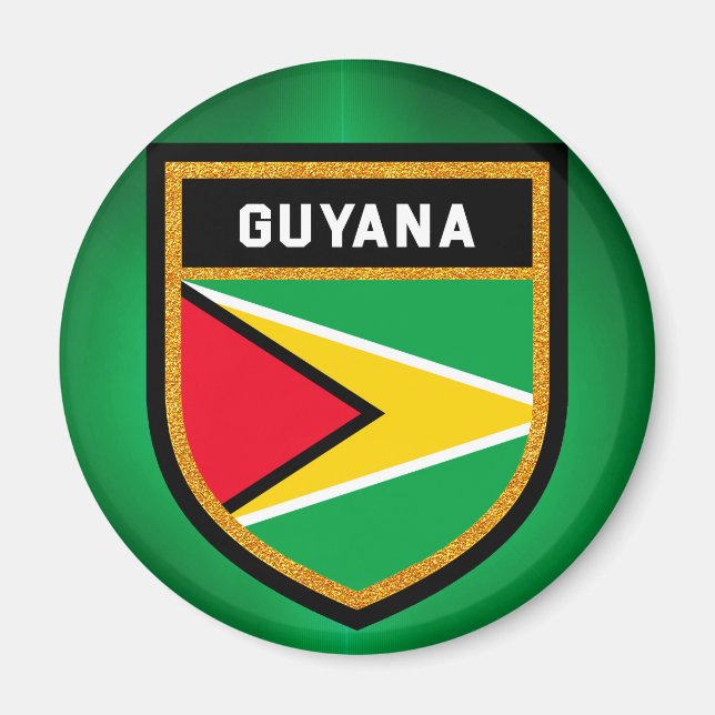 Imán Bandera de Guyana (Frente)