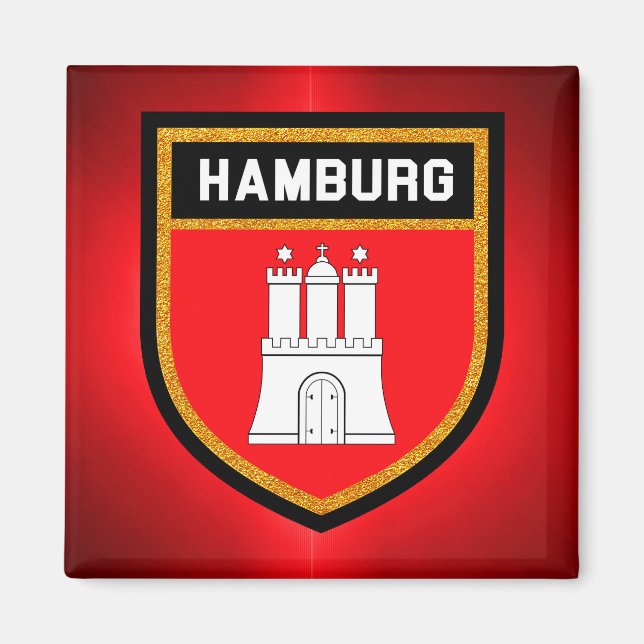 Imán Bandera de Hamburgo (Frente)