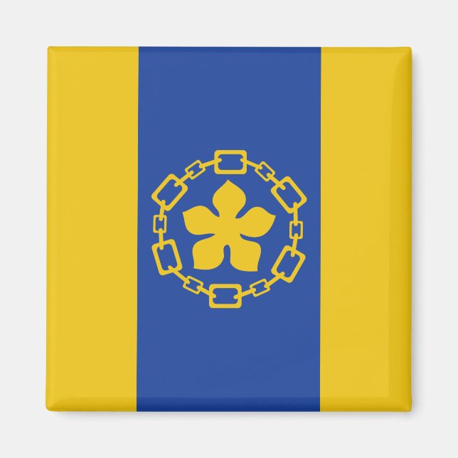 Imán Bandera de Hamilton (Ontario, Canadá) (Frente)