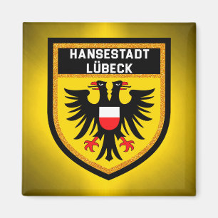 Imán Bandera de Hansestadt Lübeck