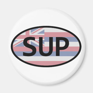 Imán Bandera de Hawaii Standup Paddling