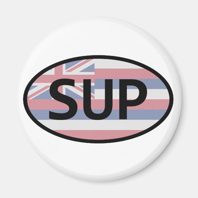 Imán Bandera de Hawaii Standup Paddling (Frente)