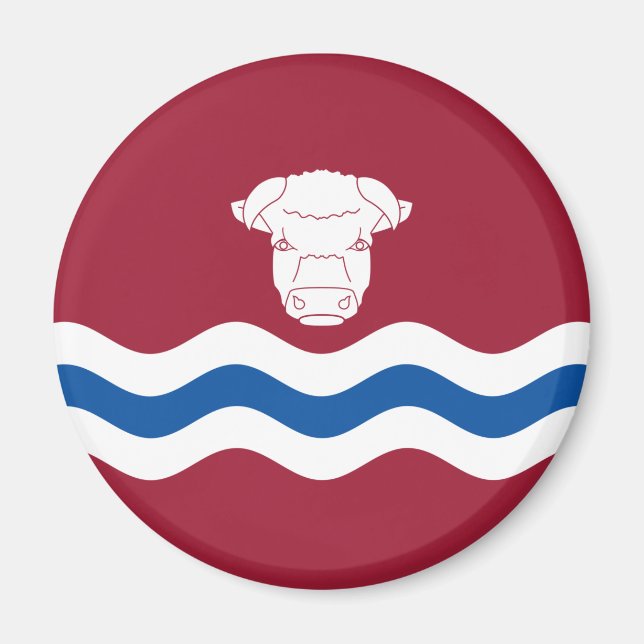 Imán Bandera de Herefordshire (condado del Reino Unido) (Frente)