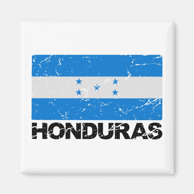 Imán Bandera de Honduras Vintage (Frente)