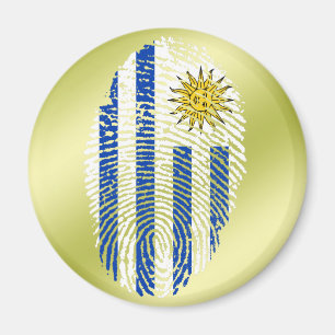 Imán Bandera de huella digital táctil de Uruguay