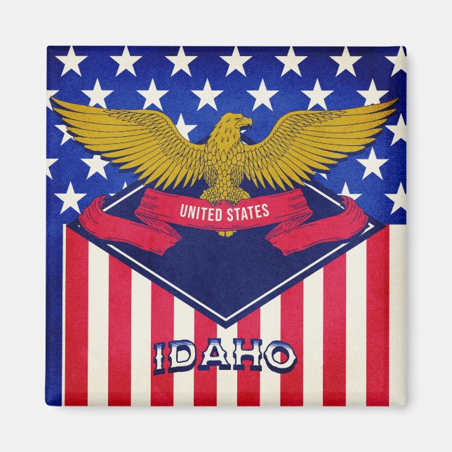 Imán Bandera de Idaho USA (Frente)
