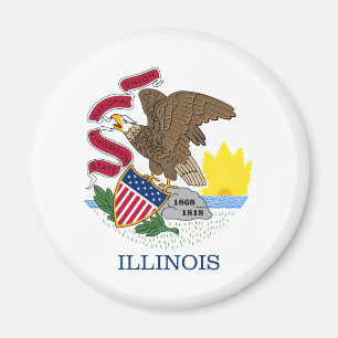 Imán bandera de Illinois
