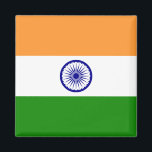 Imán Bandera de India (India)<br><div class="desc">Productos de bandera mundial de personalizable - Por favor,  no dude en añadir su propio texto.</div>