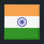 Imán Bandera de India (India)<br><div class="desc">Productos de bandera mundial de personalizable - Por favor,  no dude en añadir su propio texto.</div>