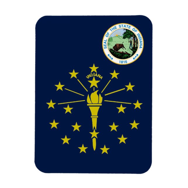 Imán Bandera de Indiana (Vertical)