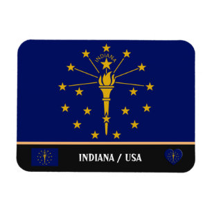 Imán Bandera de Indiana e Indiana State /travel America