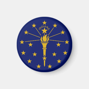 Imán Bandera de Indiana e Indiana, vacaciones y deporte