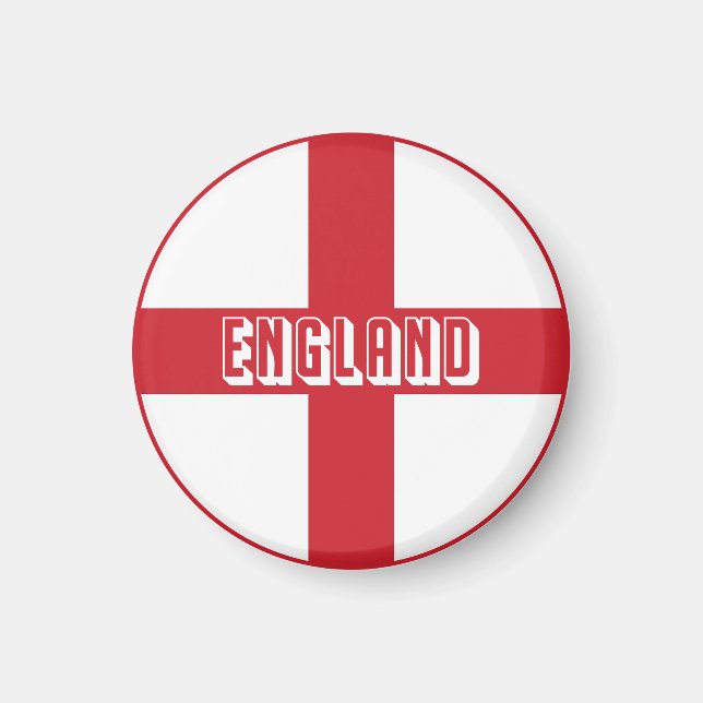 Imán Bandera de Inglaterra y nombre (Frente)