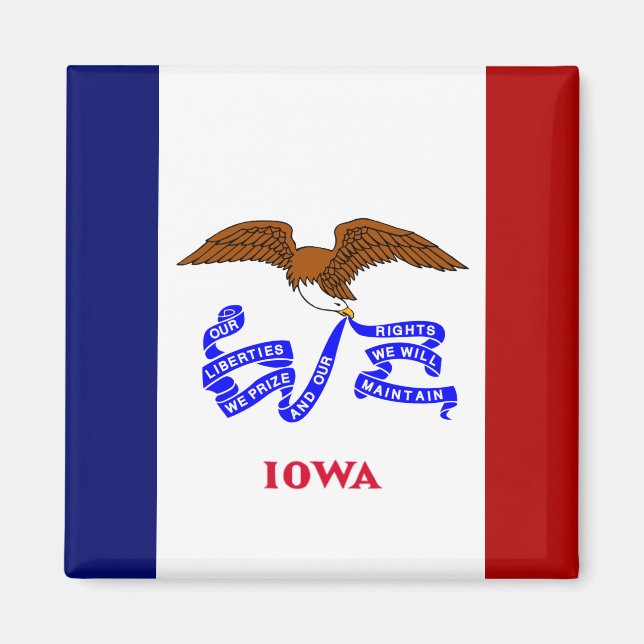 Imán Bandera de Iowa (Frente)