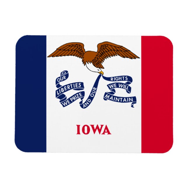 Imán Bandera de Iowa (Horizontal)