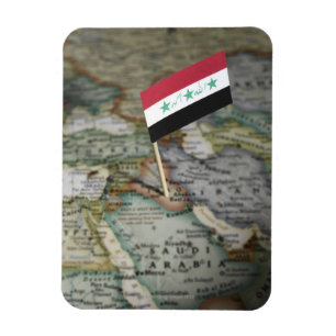 Imán Bandera de Iraq en mapa