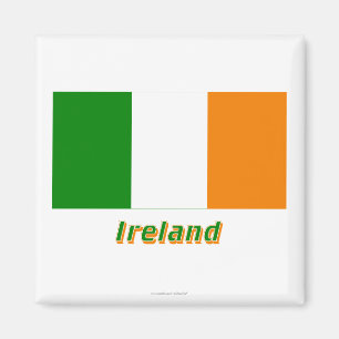 Imán Bandera de Irlanda con nombre