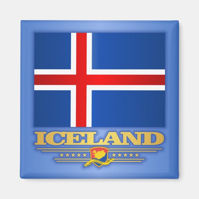 Imán Bandera de Islandia (Frente)