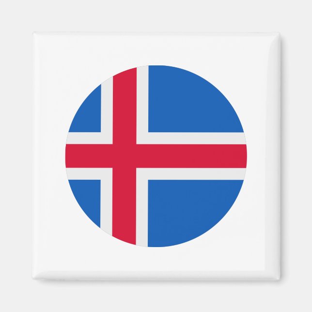Imán Bandera de Islandia (Frente)