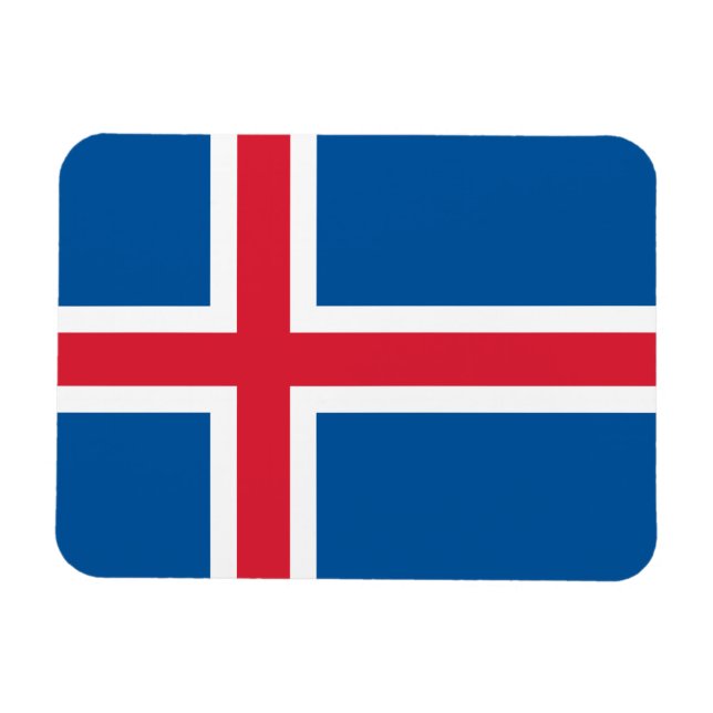 Imán Bandera de Islandia (Horizontal)