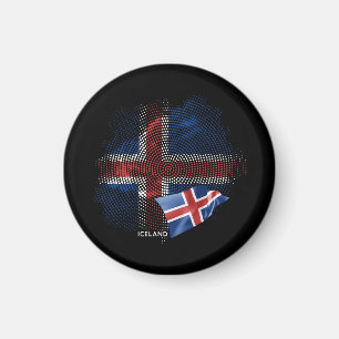 Imán bandera de Islandia
