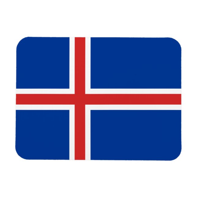 Imán Bandera de Islandia (Horizontal)
