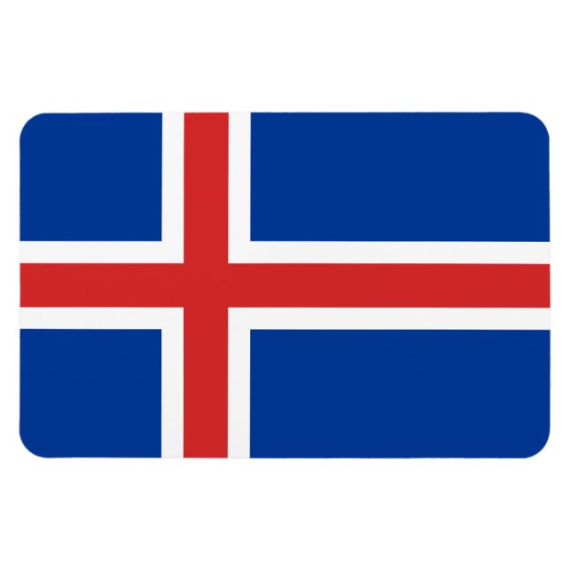 Imán Bandera de Islandia (Horizontal)