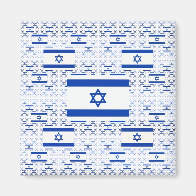Imán Bandera de Israel - Estrella de David - en capas (Frente)